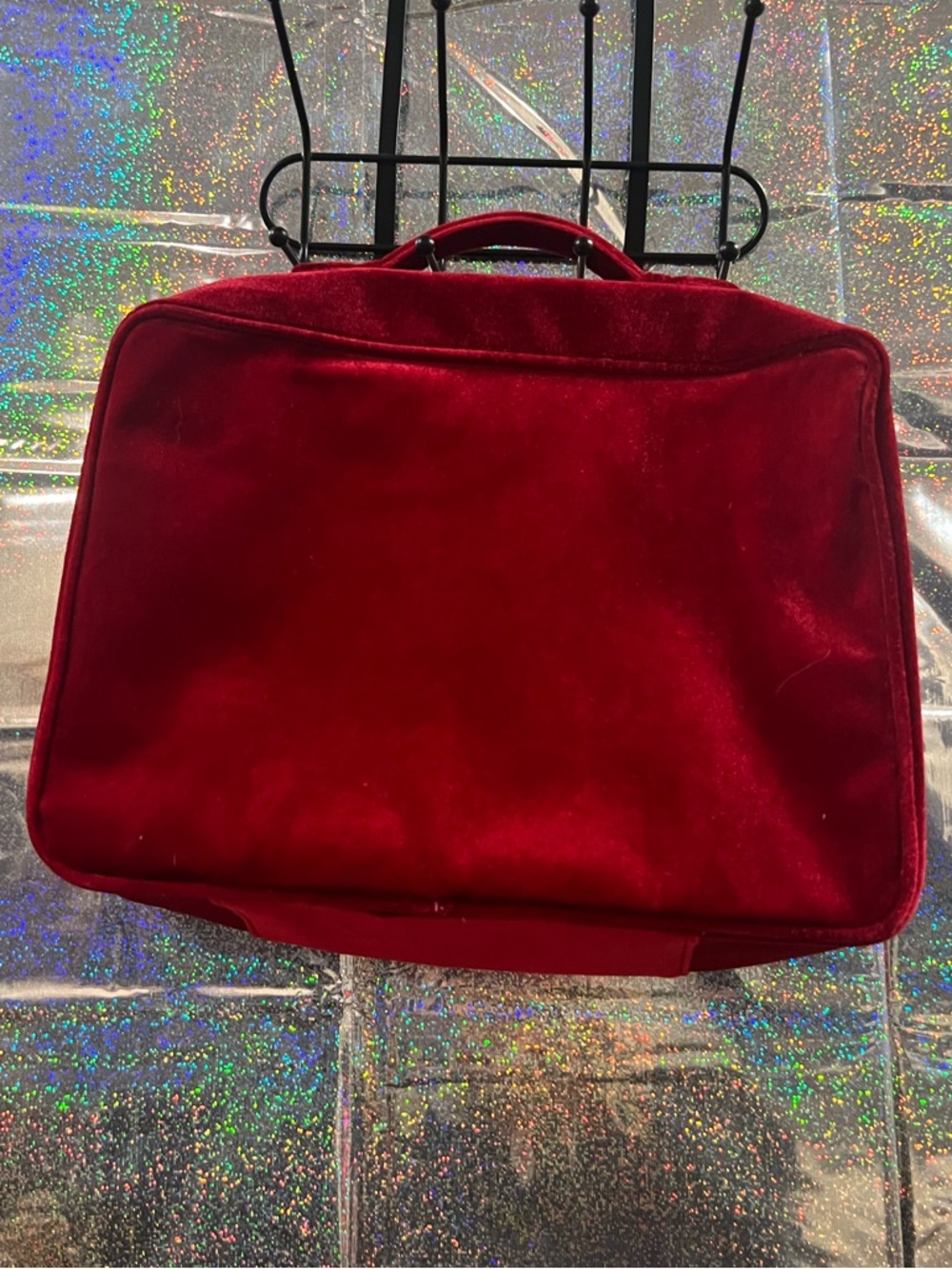 Estée Lauder Red Velvet Makeup Bag Travel Cosmetic Case Star Design - Picture 3 of 5